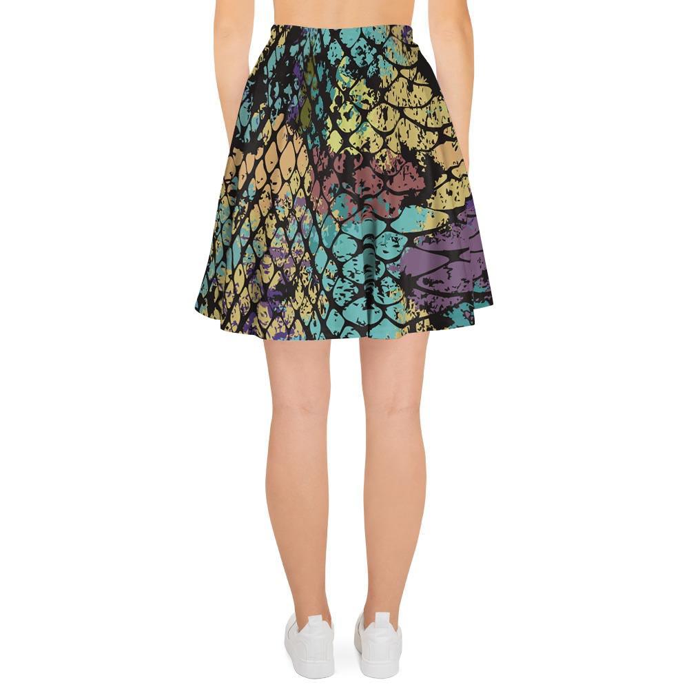 Snakeskin Reptile Women's Skirt-grizzshop