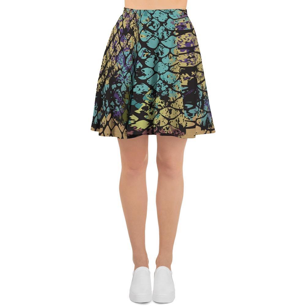 Snakeskin Reptile Women's Skirt-grizzshop