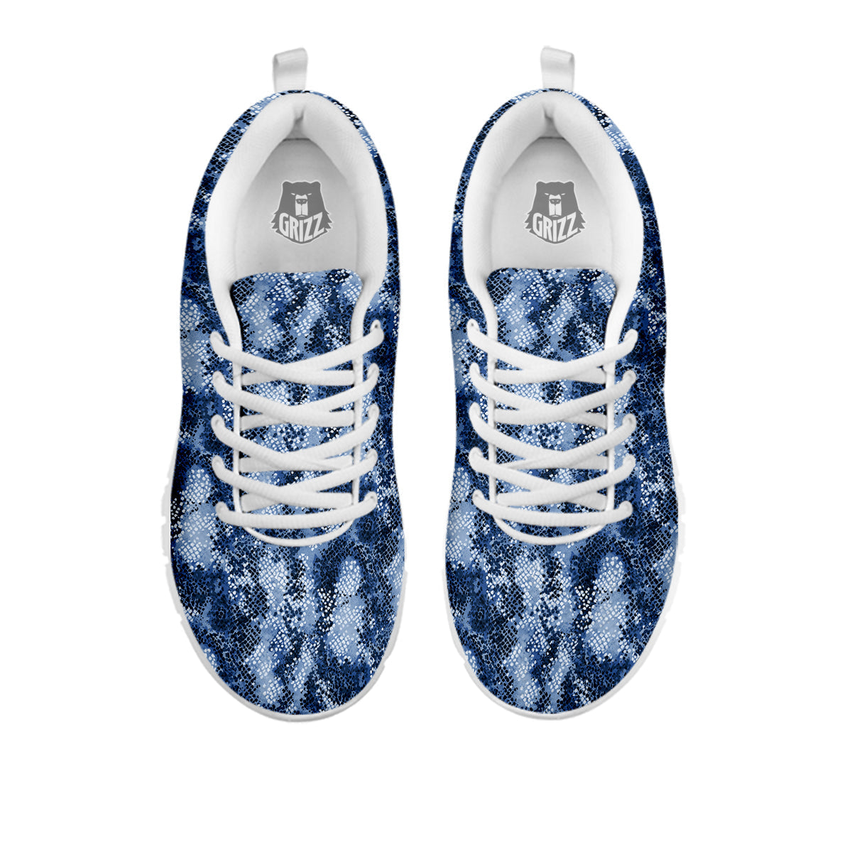 Snakeskin Watercolor Print Pattern White Sneaker-grizzshop