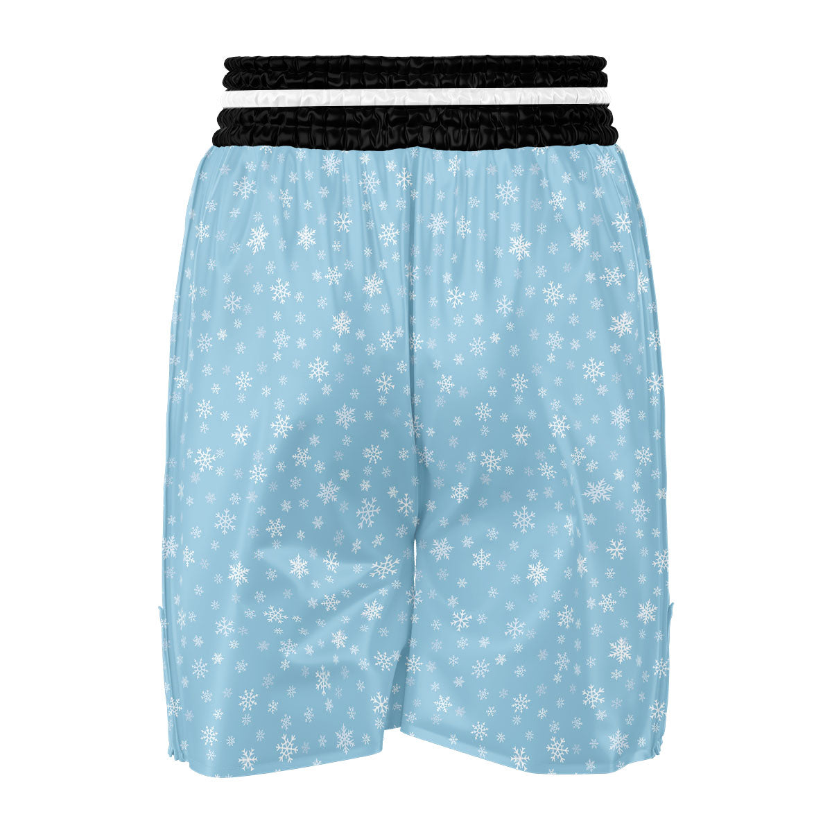 Snowflake Blue Print Pattern Boxing Shorts-grizzshop