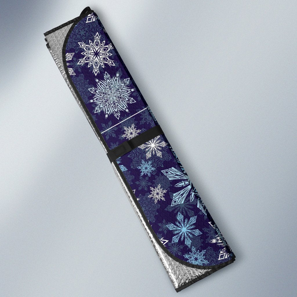 Snowflake Pattern Print Car Sun Shade-grizzshop