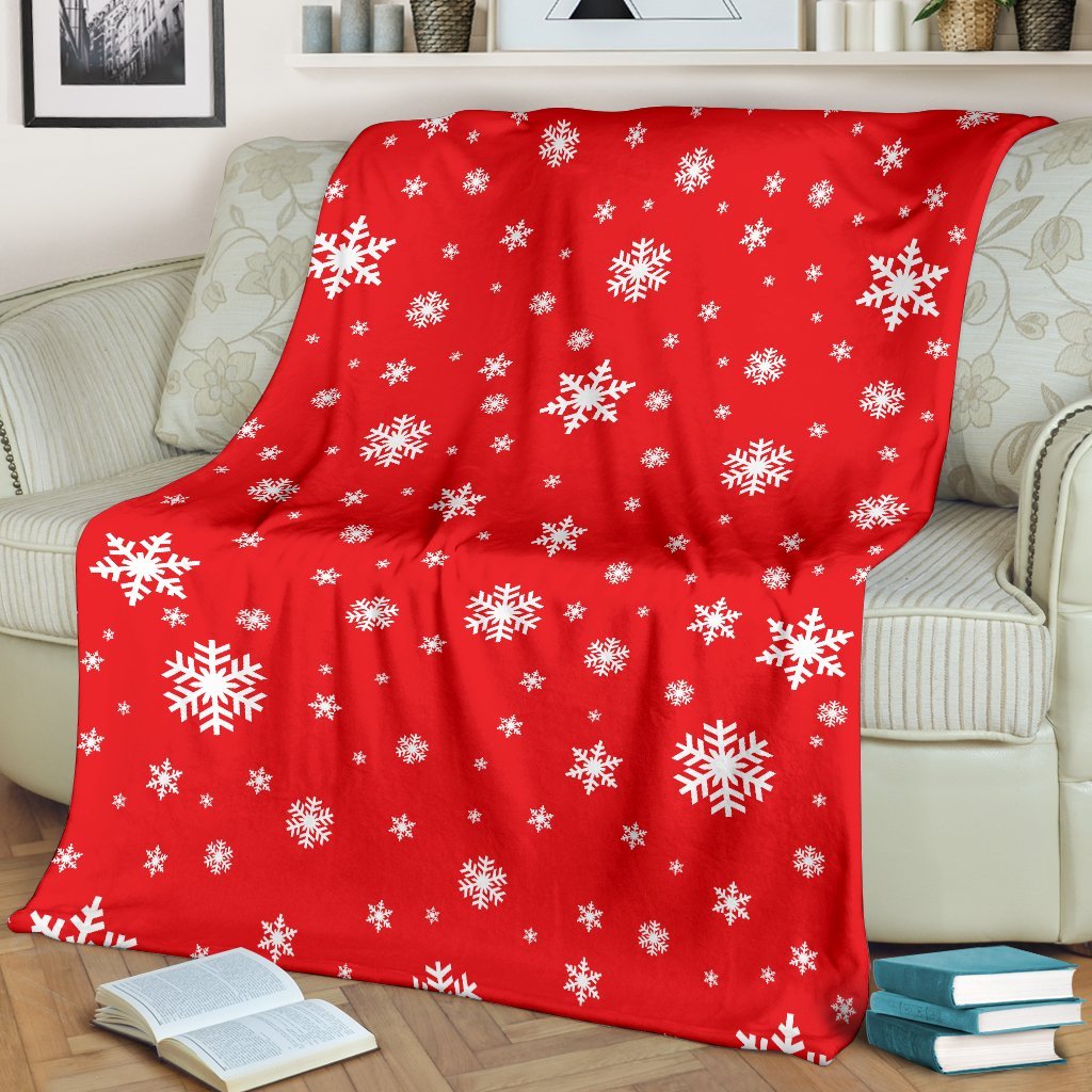 Snowflake Print Pattern Blanket-grizzshop