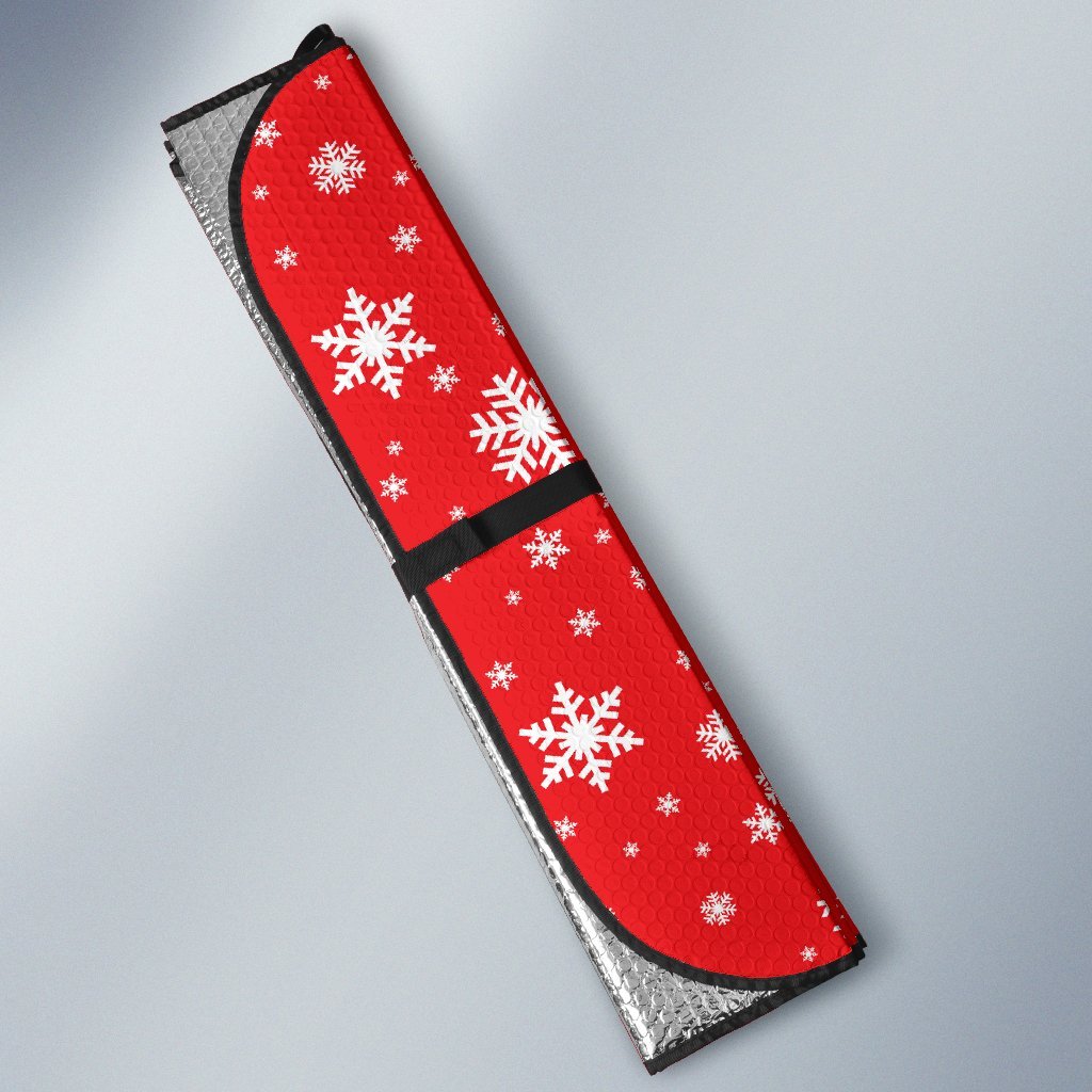 Snowflake Print Pattern Car Sun Shade-grizzshop