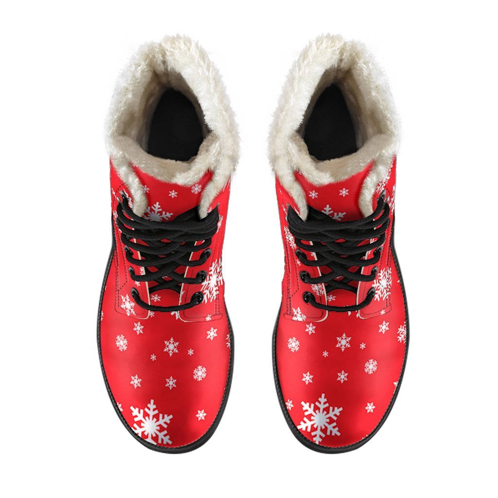 Snowflake Print Pattern Comfy Winter Boots-grizzshop