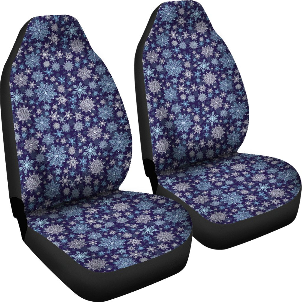 Snowflake Pattern Print Universal Fit Car Seat Cover-grizzshop