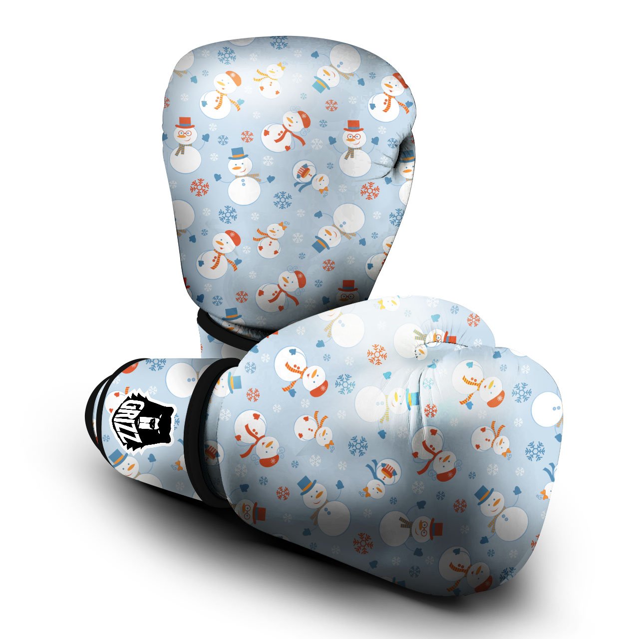 Snowman Holiday Print Pattern Boxing Gloves-grizzshop
