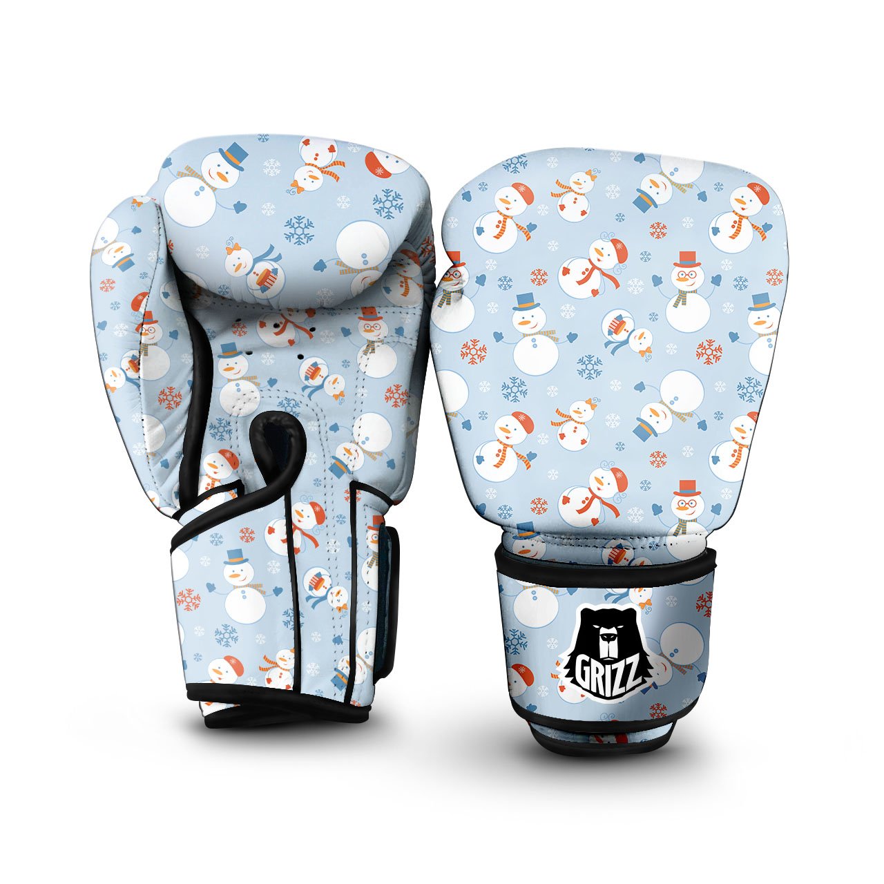 Snowman Holiday Print Pattern Boxing Gloves-grizzshop