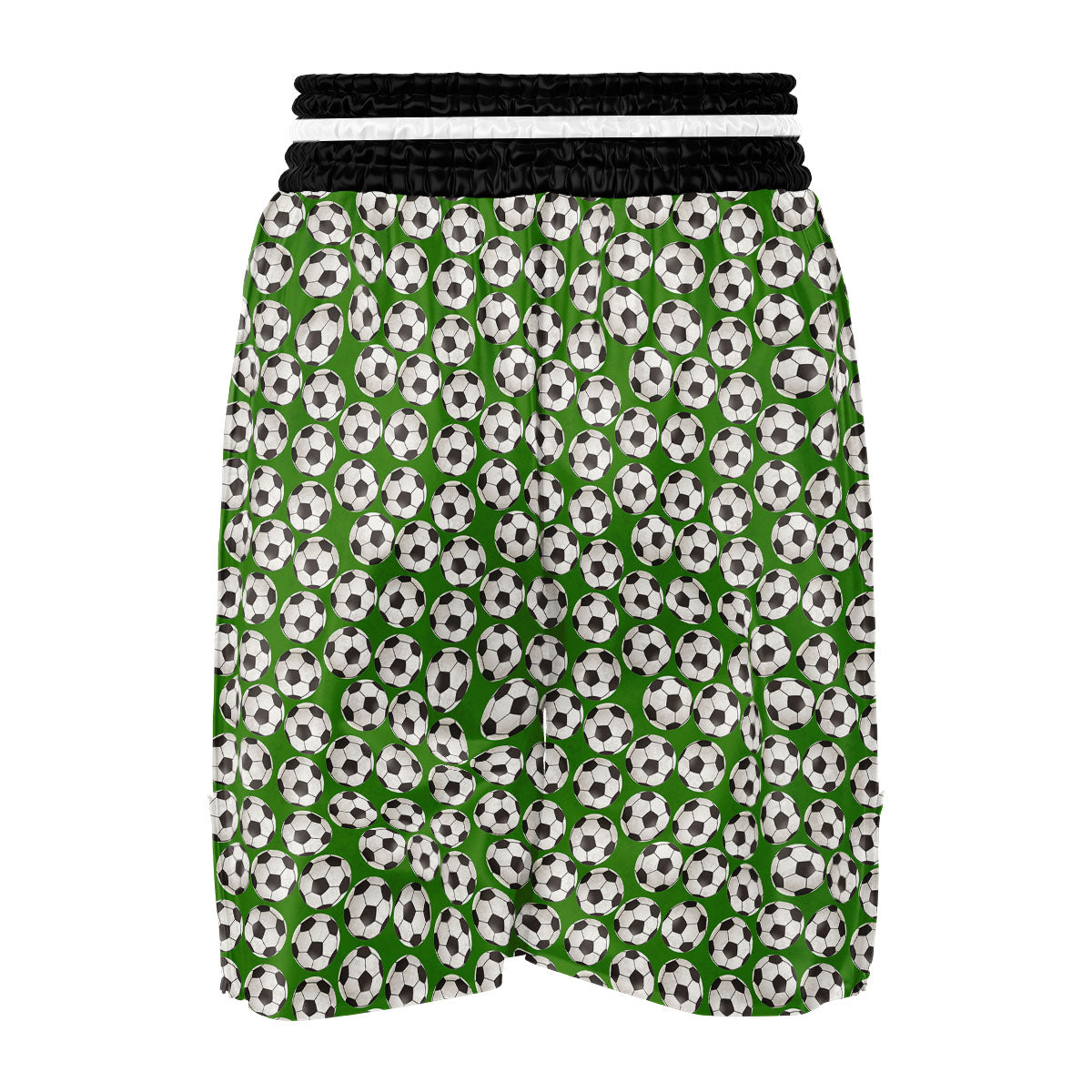 Soccer Ball Green Print Pattern Boxing Shorts-grizzshop