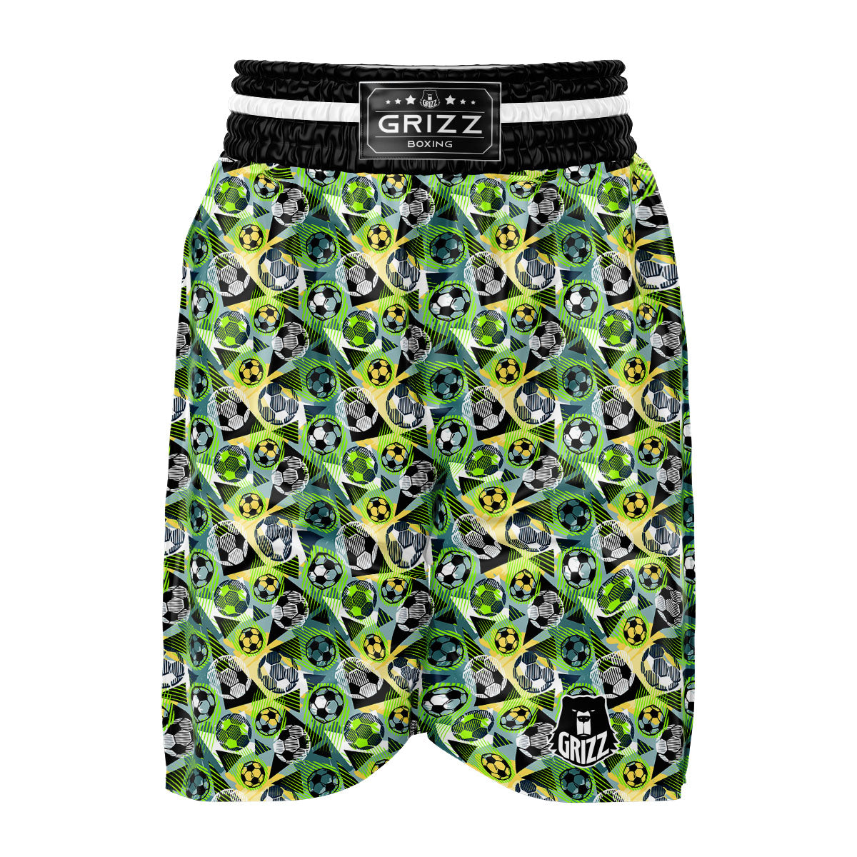 Soccer Ball Grunge Print Pattern Boxing Shorts-grizzshop