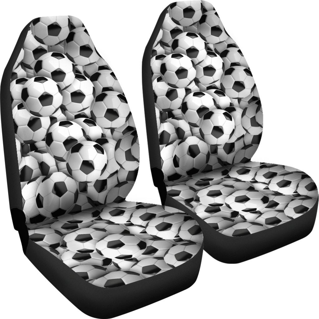 Soccer Balls Pattern Print Universal Fit Car Seat Cover-grizzshop
