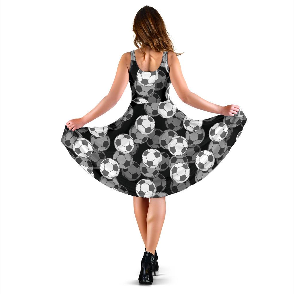 Soccer Pattern Print Dress-grizzshop