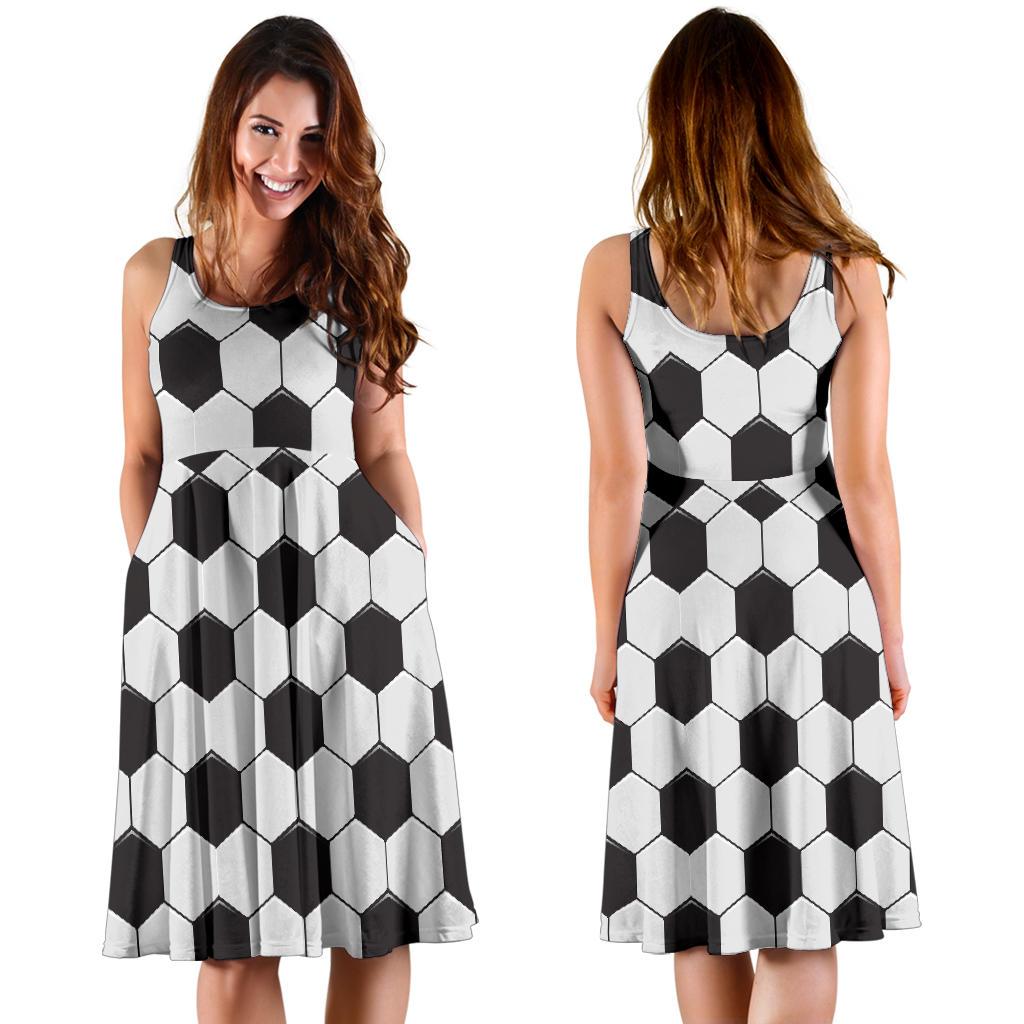 Soccer Print Pattern Dress-grizzshop