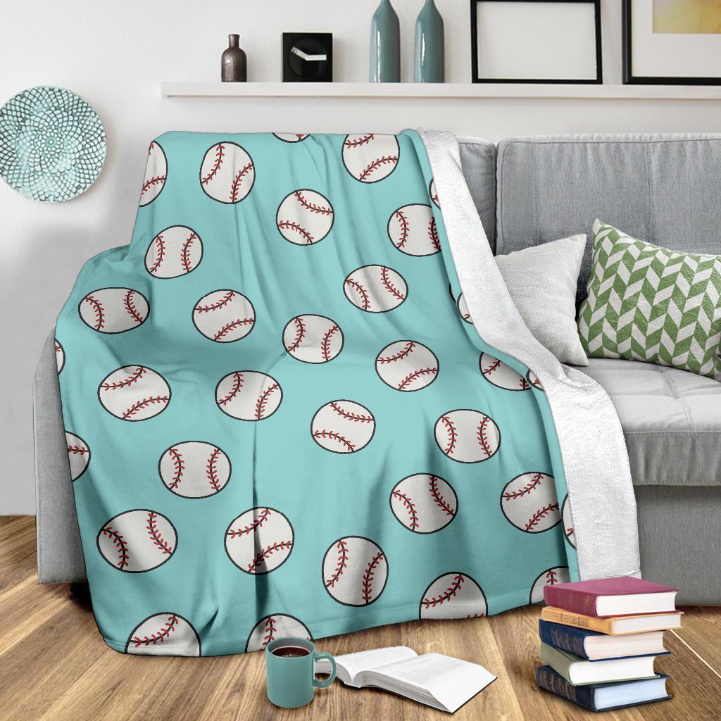 Softball Pattern Print Blanket-grizzshop