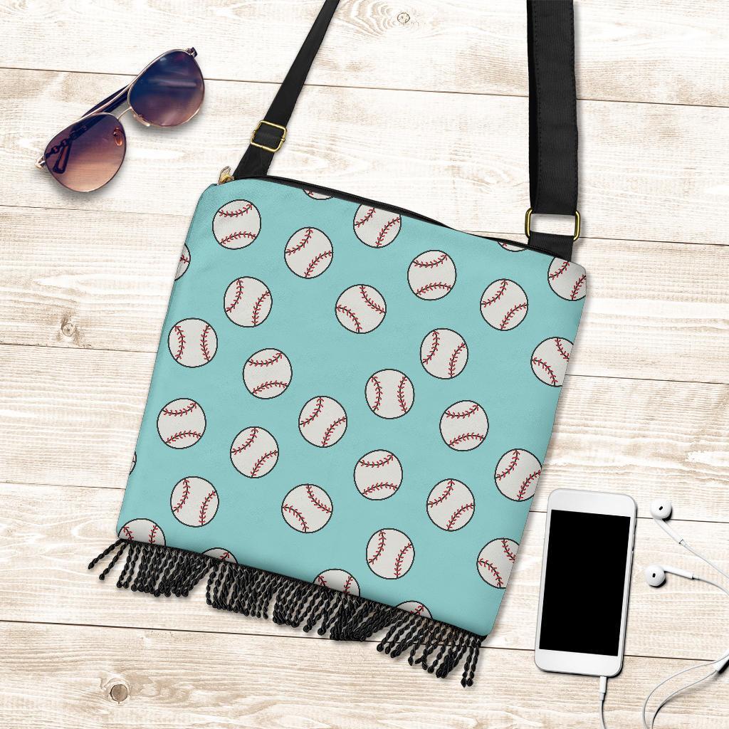 Softball Pattern Print Crossbody Bags-grizzshop