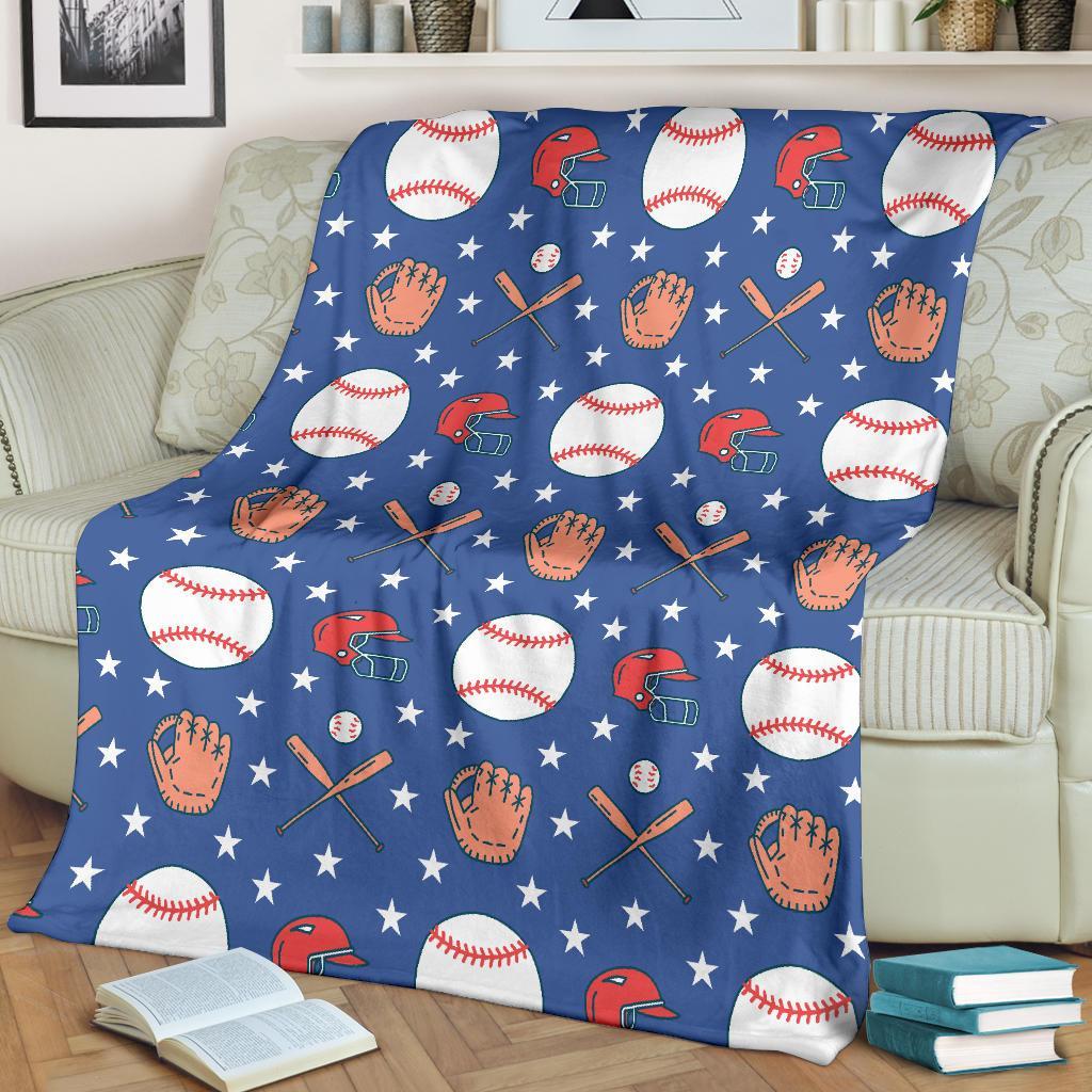 Softball Print Pattern Blanket-grizzshop