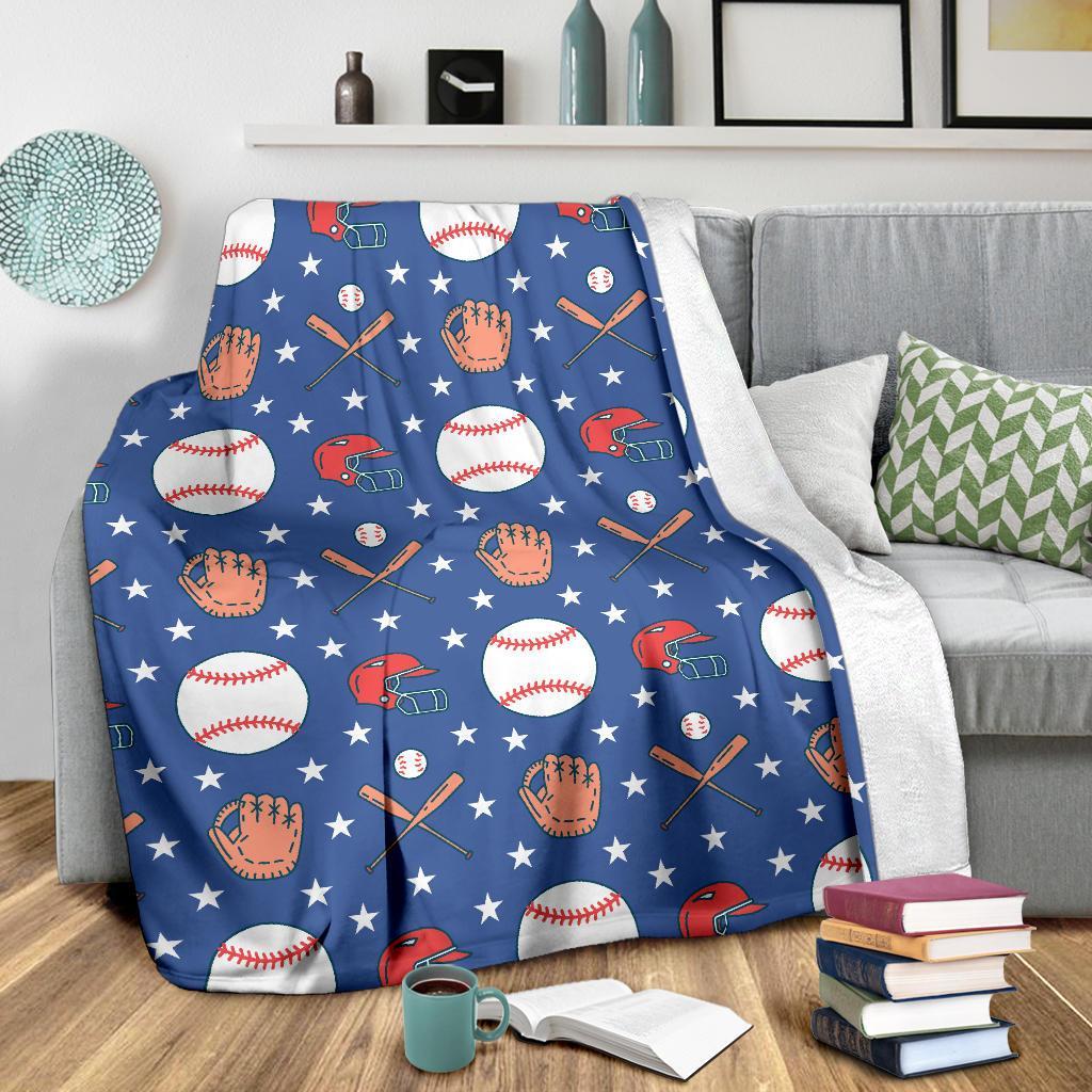 Softball Print Pattern Blanket-grizzshop