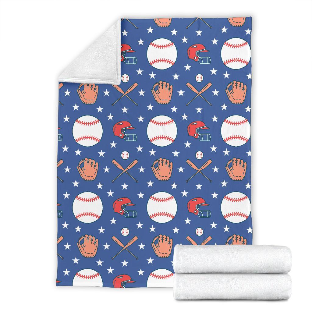 Softball Print Pattern Blanket-grizzshop