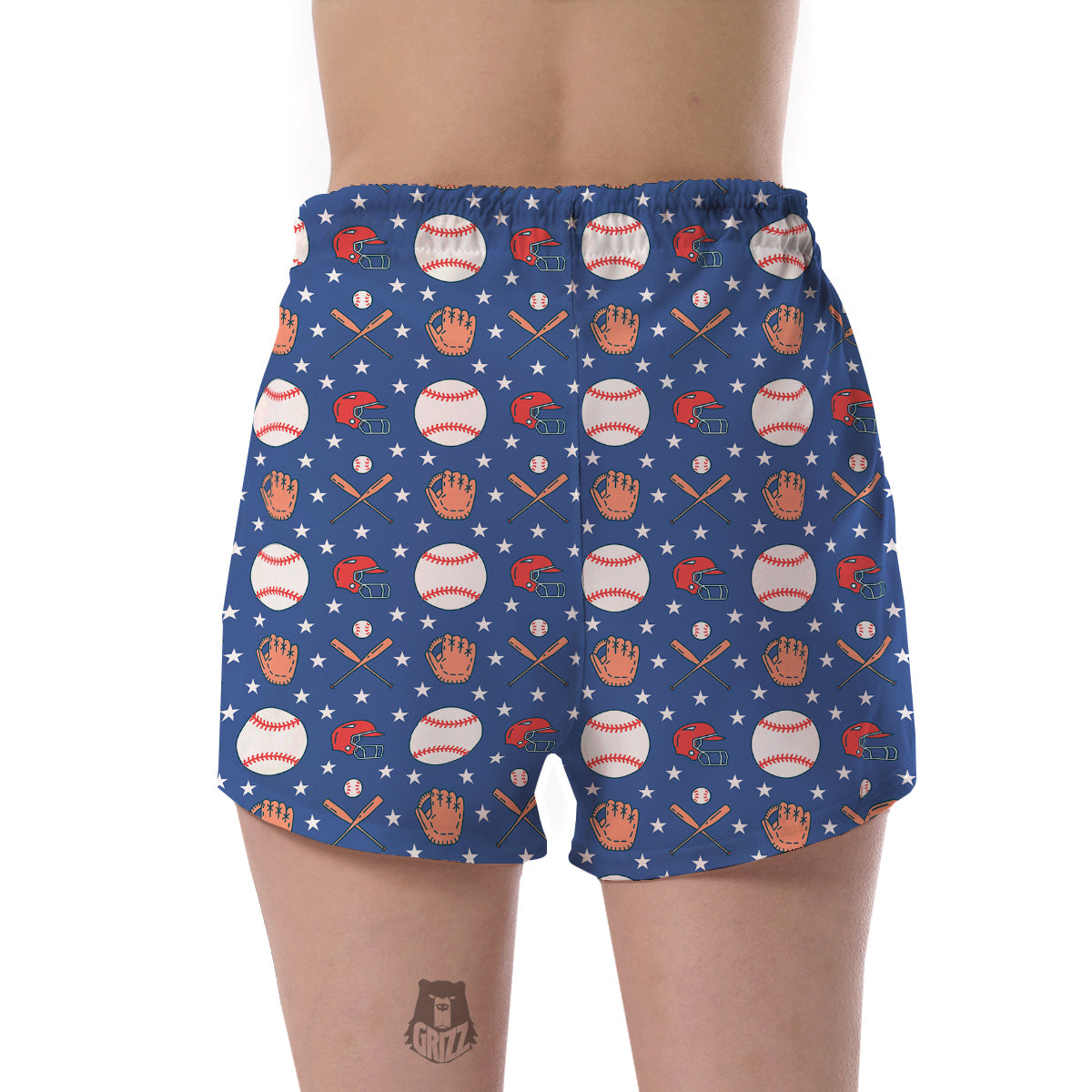 Softball Print Pattern Women's Shorts-grizzshop