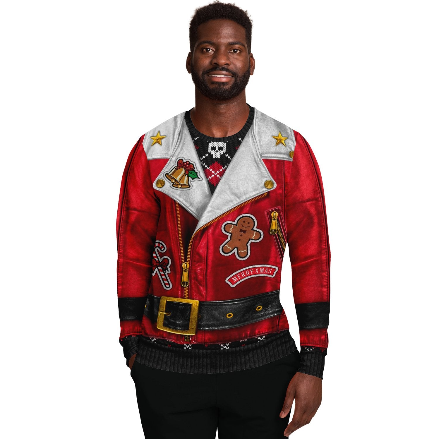 Sons of Santa Motorcycle Club Ugly Christmas Sweater-grizzshop