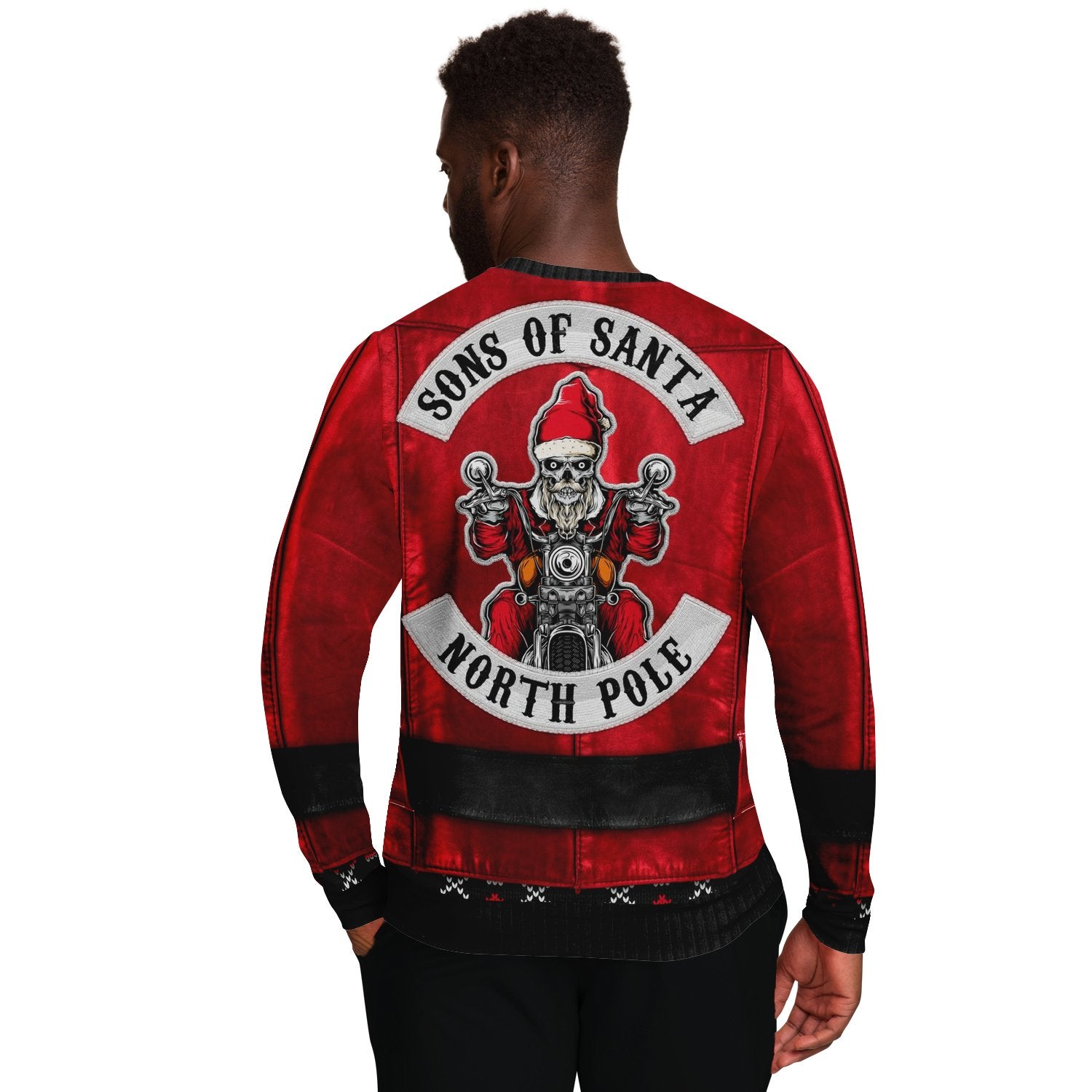 Sons of Santa Motorcycle Club Ugly Christmas Sweater-grizzshop
