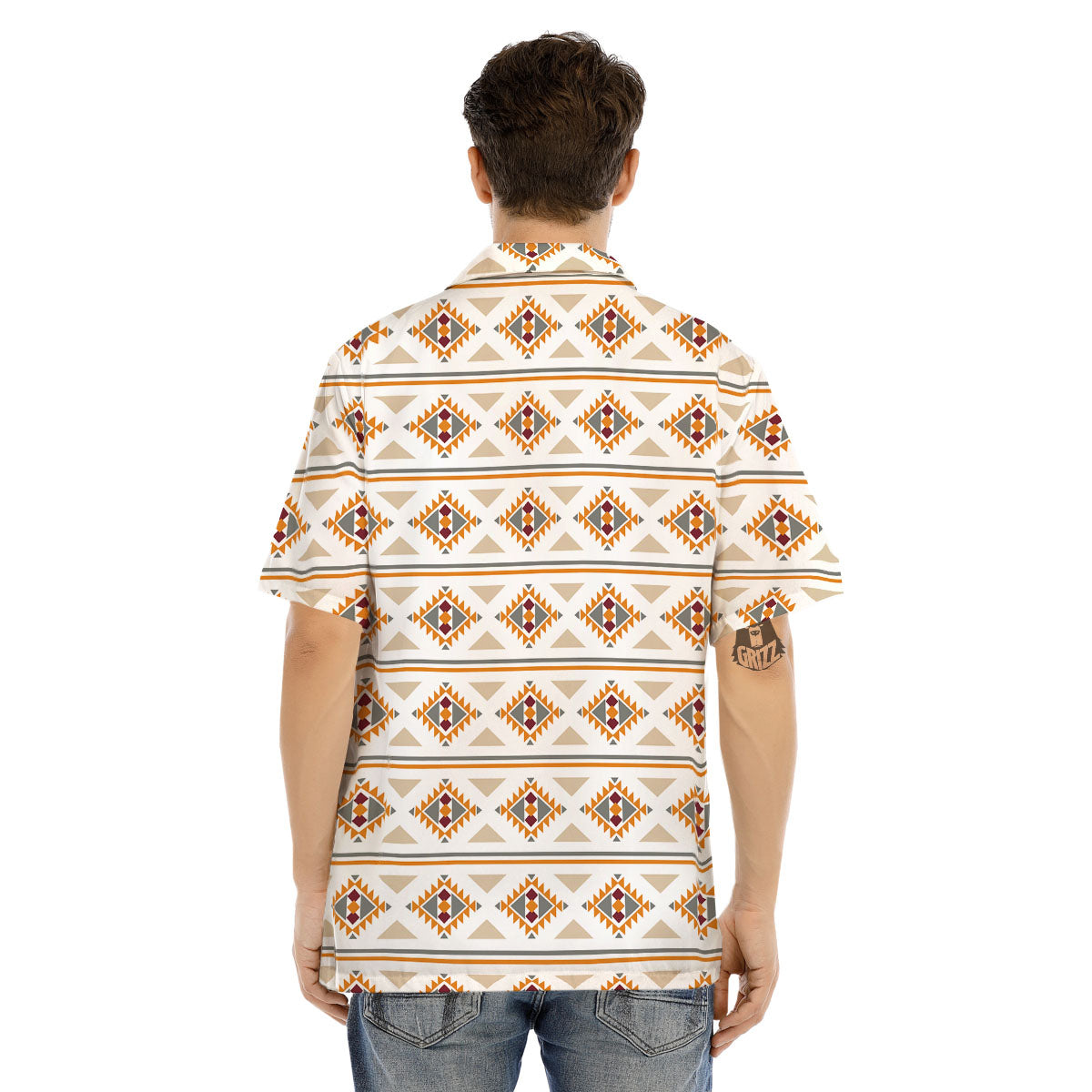 Southwestern Native Print Pattern Men's Hawaiian Shirt-grizzshop