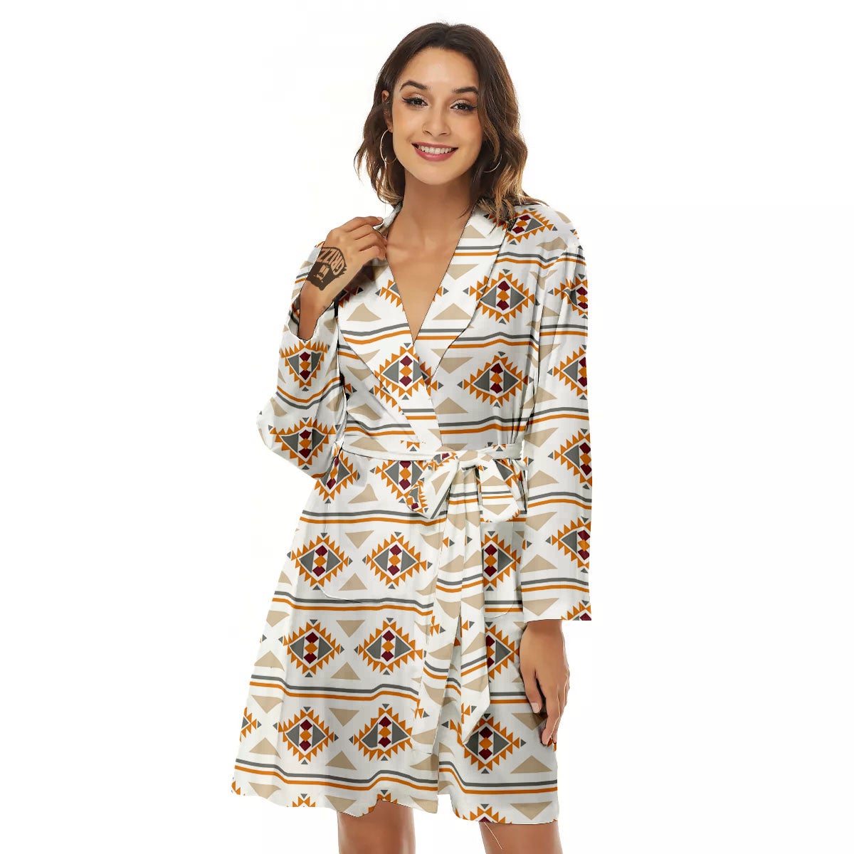 Southwestern Native Print Pattern Women's Robe-grizzshop