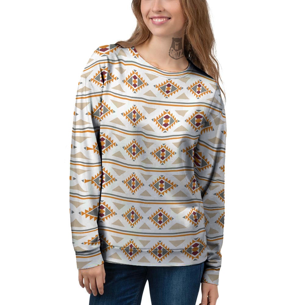 Southwestern Native Print Pattern Women's Sweatshirt-grizzshop