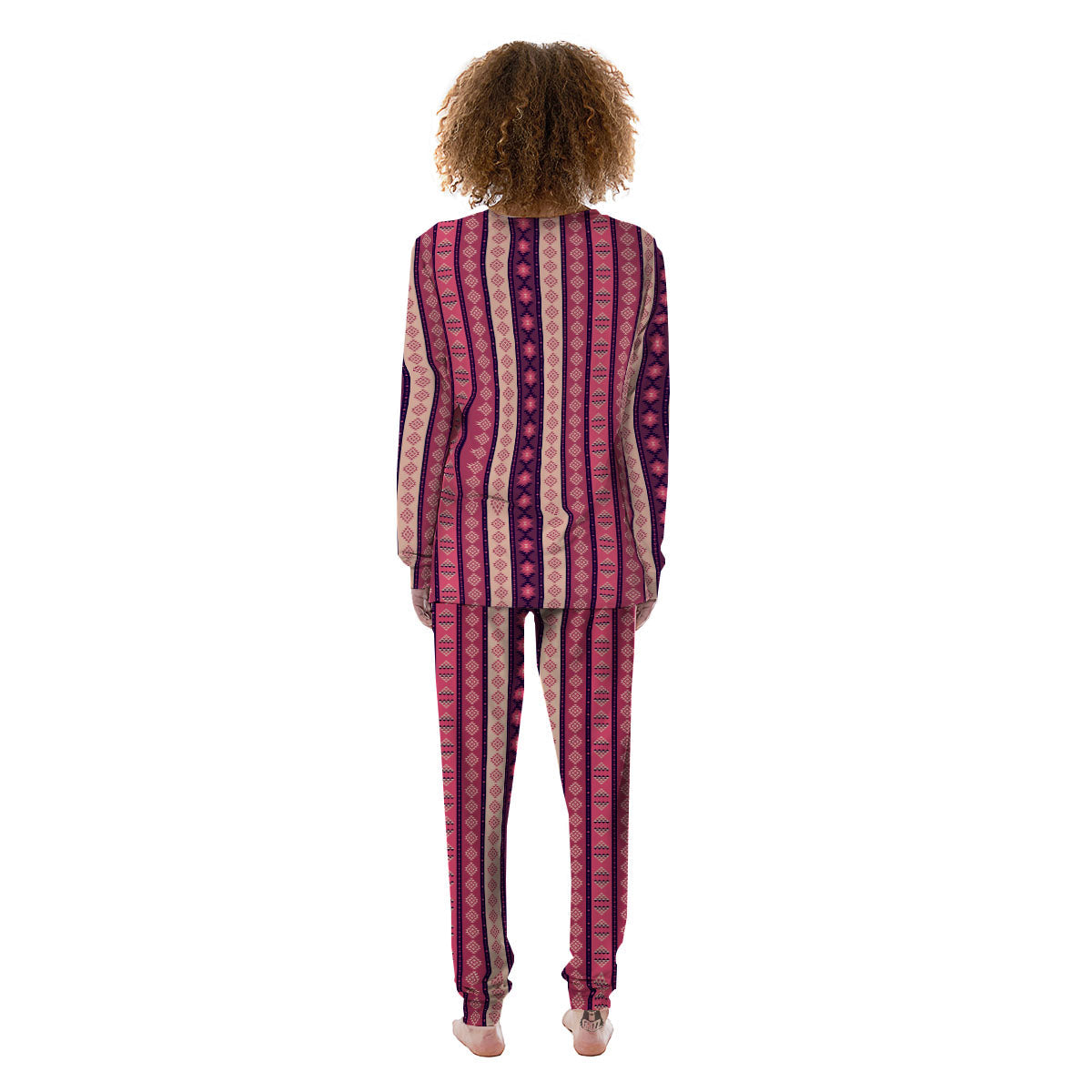 Southwestern Purple And Pink Print Pattern Women's Pajamas-grizzshop