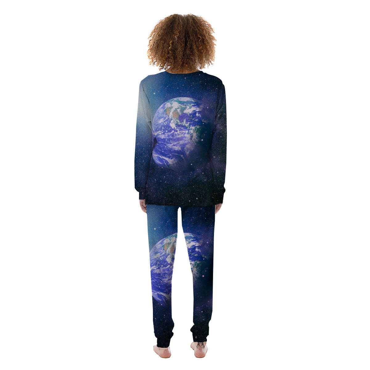 Space And Earth Print Women's Pajamas-grizzshop
