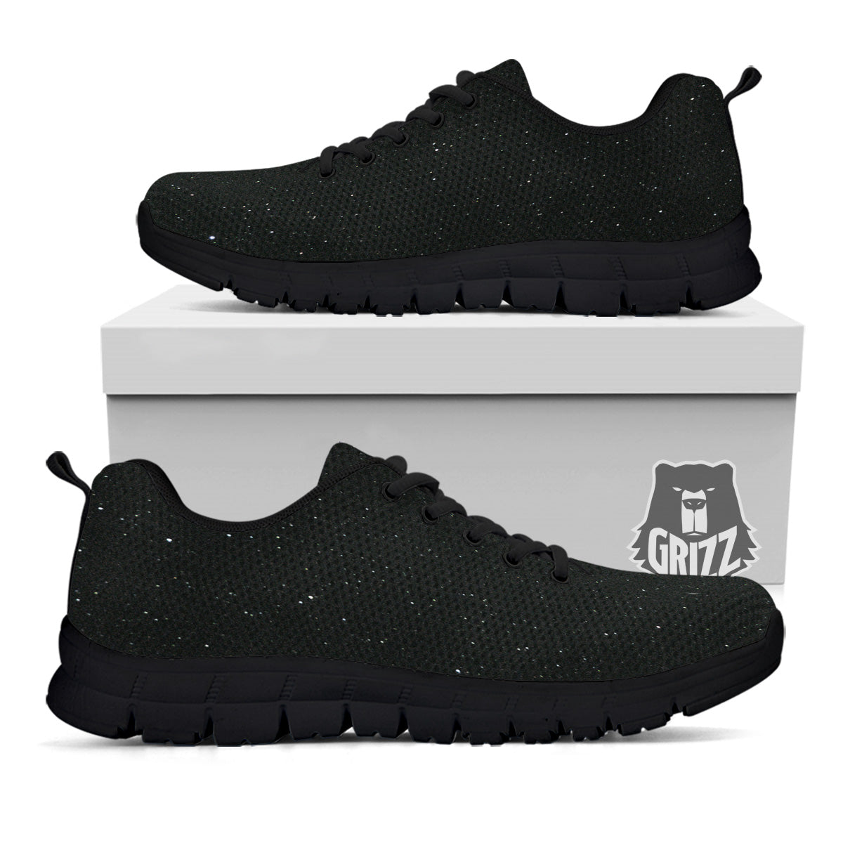 Space Black Print Black Sneaker-grizzshop