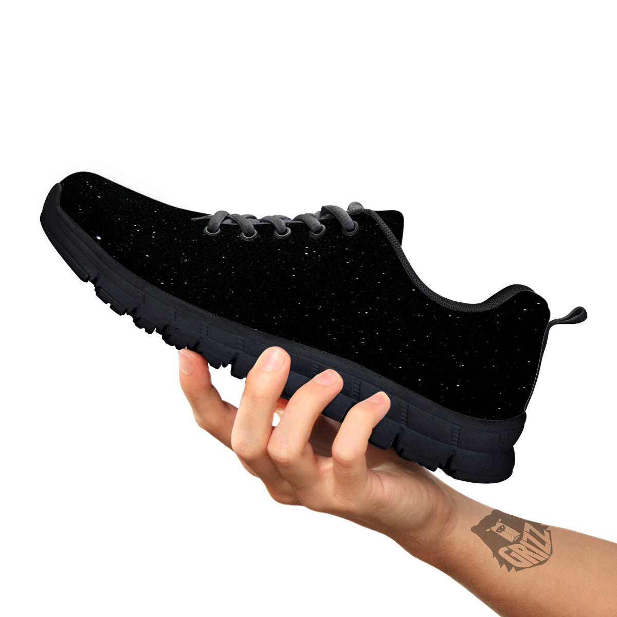 Space Black Print Black Sneaker-grizzshop
