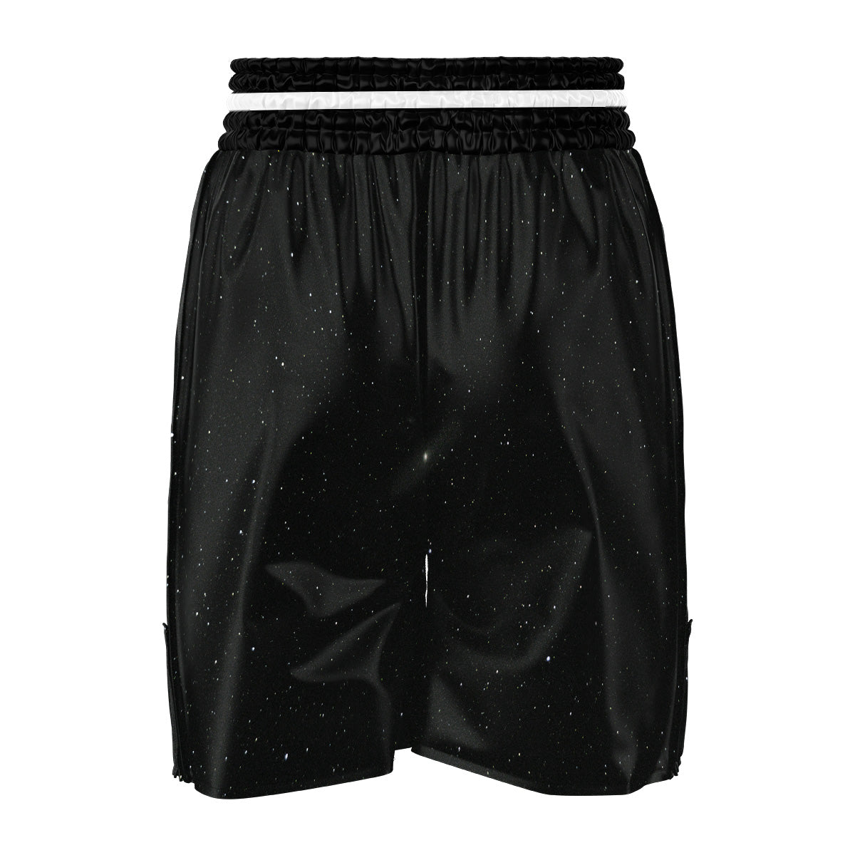 Space Black Print Boxing Shorts-grizzshop
