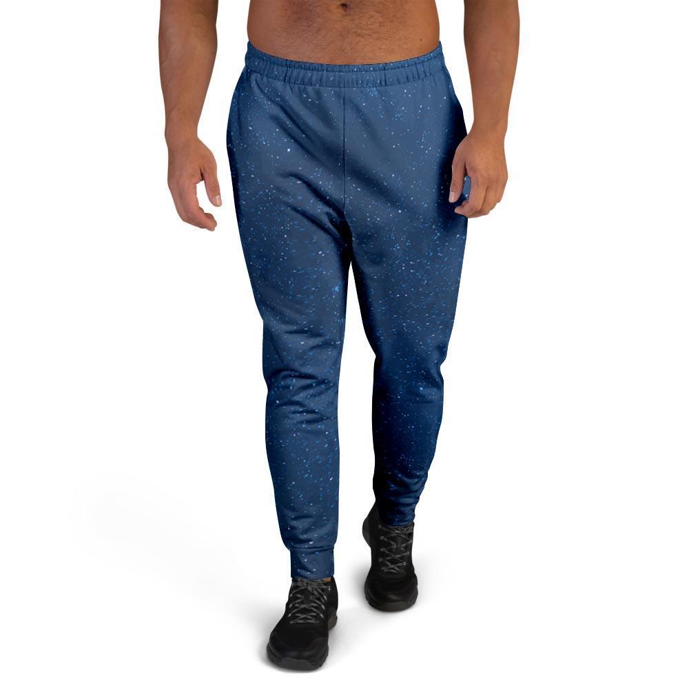 Space Blue Galaxy Men's Joggers-grizzshop