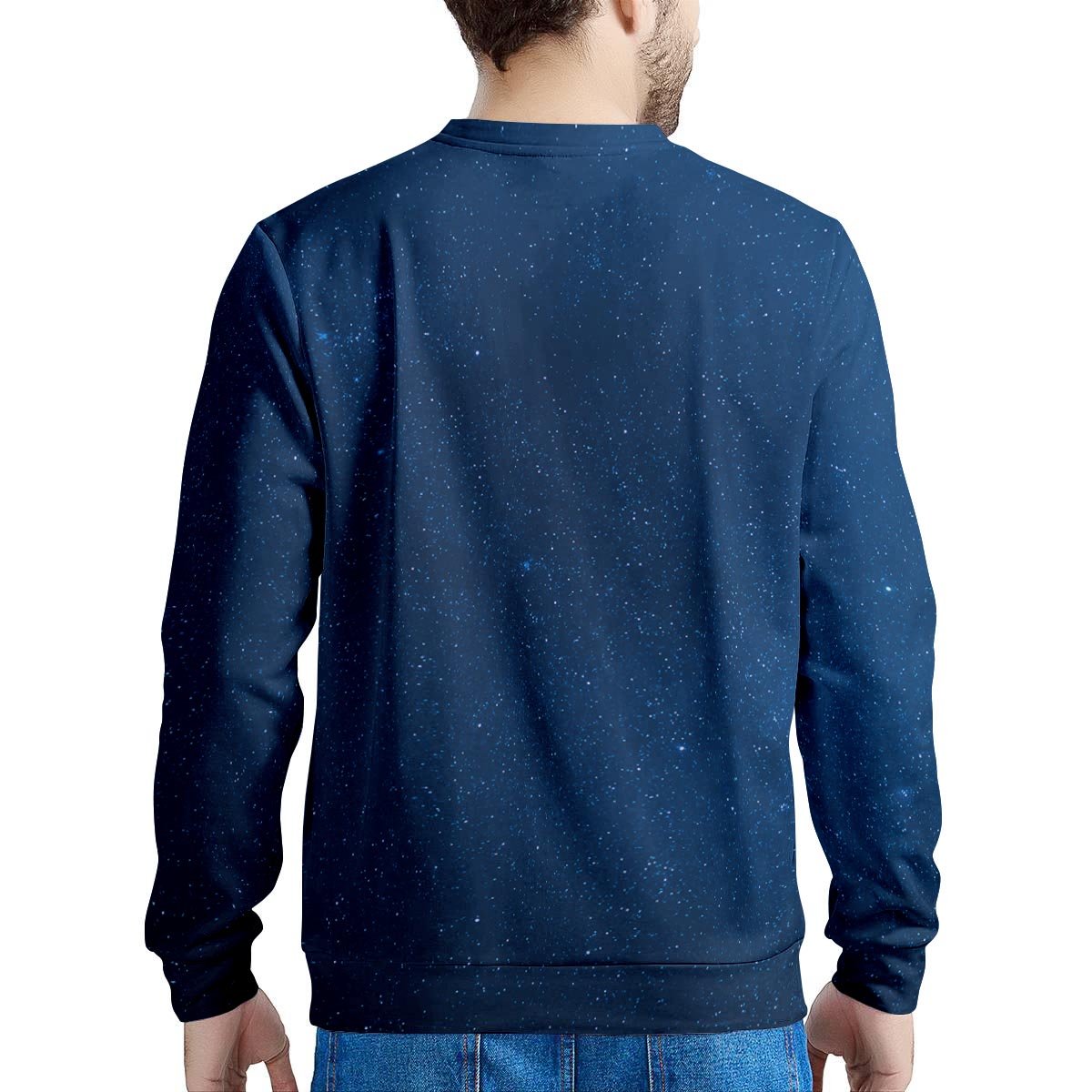 Space Blue Galaxy Men's Sweatshirt-grizzshop