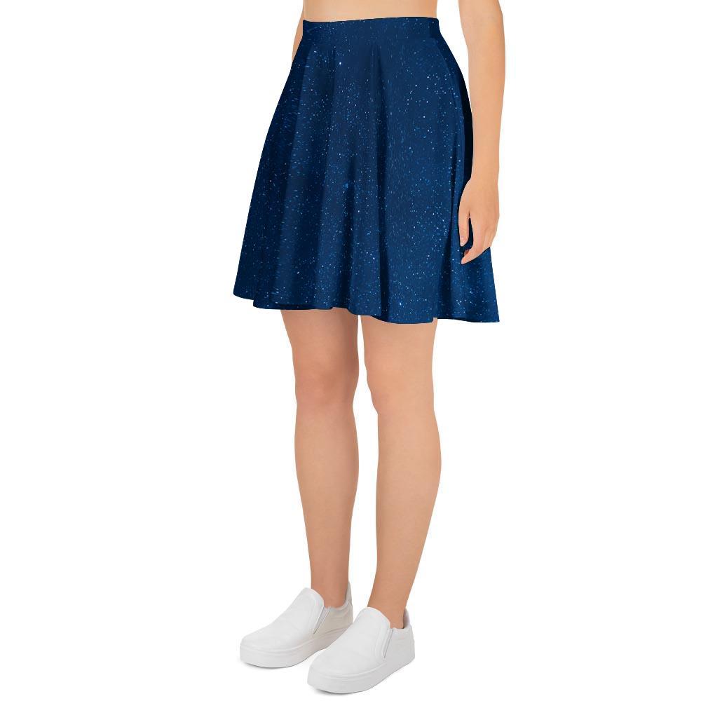 Space Blue Galaxy Women's Skirt-grizzshop