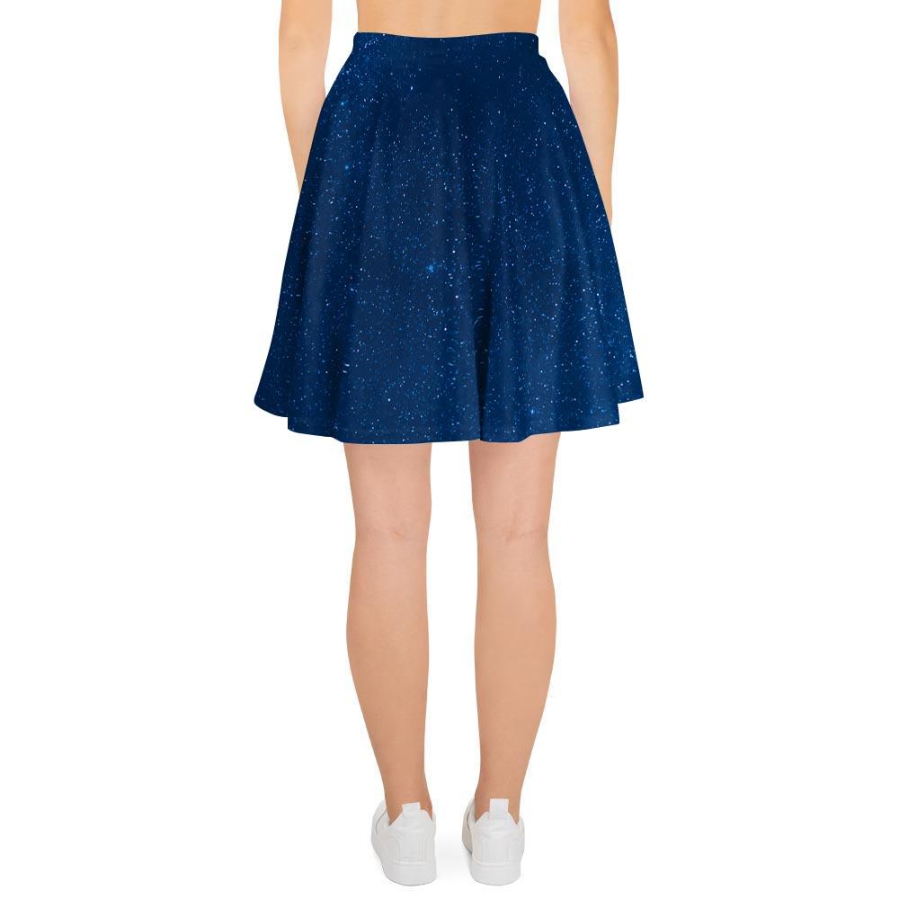 Space Blue Galaxy Women's Skirt-grizzshop