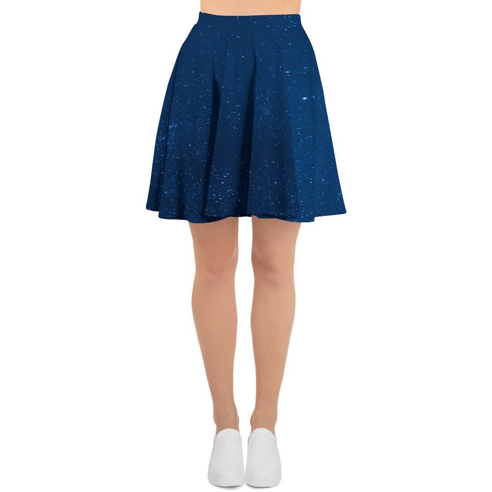 Space Blue Galaxy Women's Skirt-grizzshop
