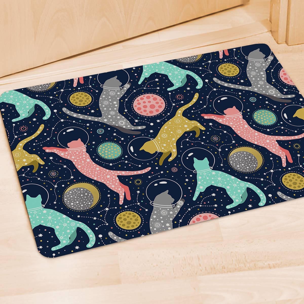 Space Cat Print Door Mat-grizzshop