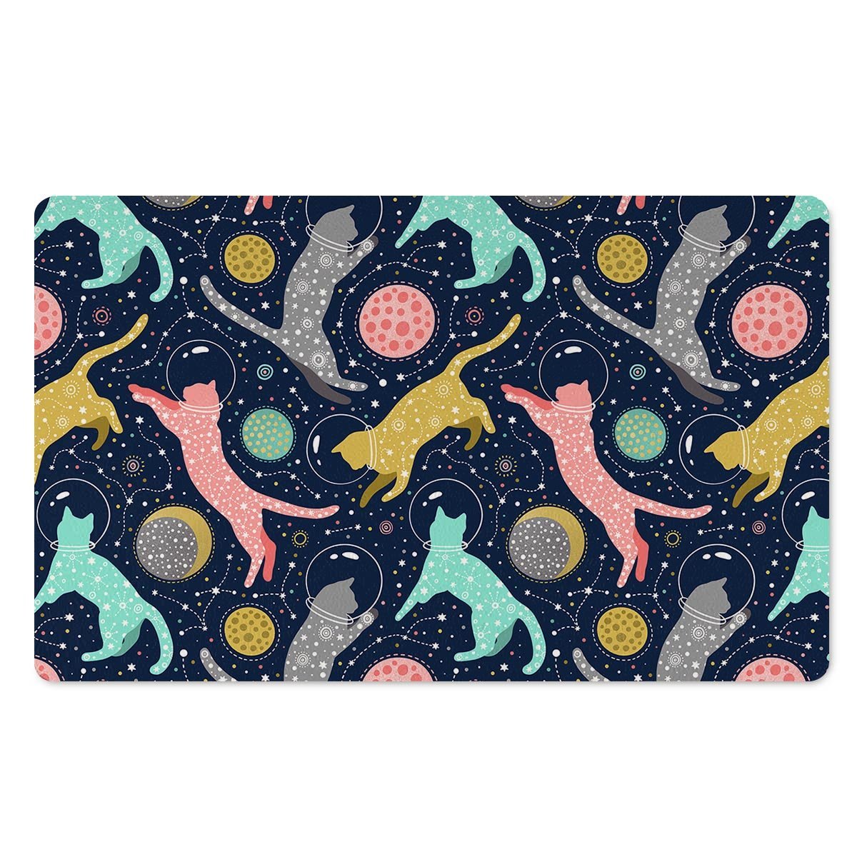 Space Cat Print Door Mat-grizzshop