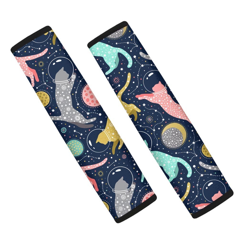 Space Cat Print Seat Belt Cover-grizzshop