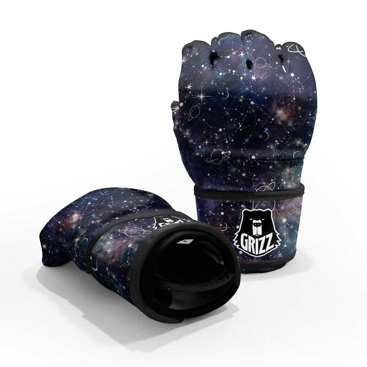 Space Constellation Galaxy Print MMA Gloves-grizzshop