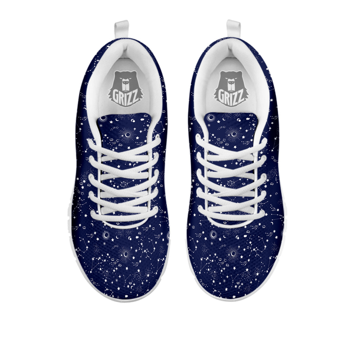 Space Constellation Print Pattern White Sneaker-grizzshop