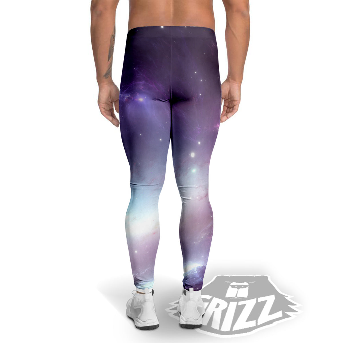 Space Cosmic Print Men's Leggings-grizzshop