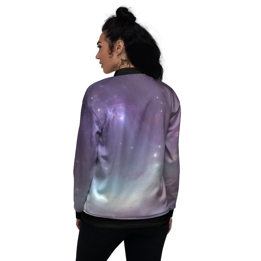 Space Cosmic Print Women's Bomber Jacket-grizzshop
