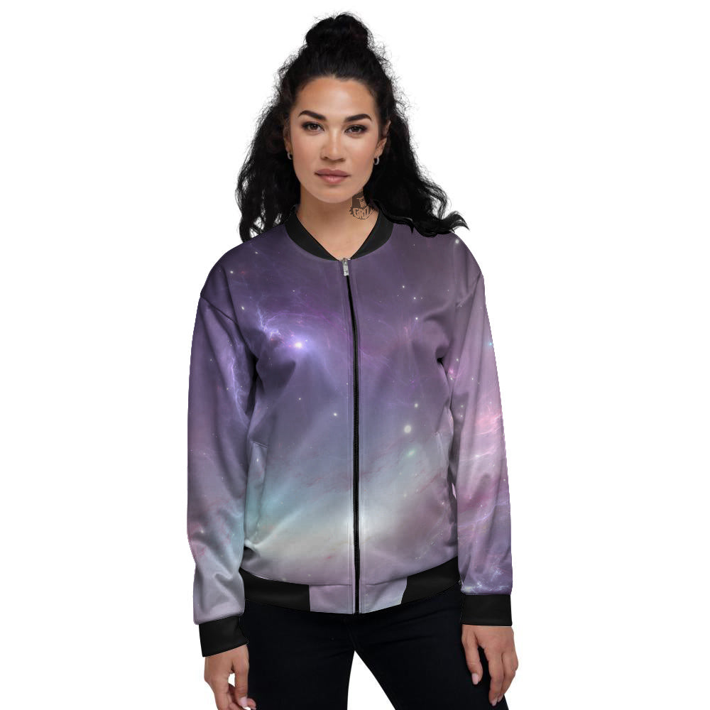 Space Cosmic Print Women's Bomber Jacket-grizzshop