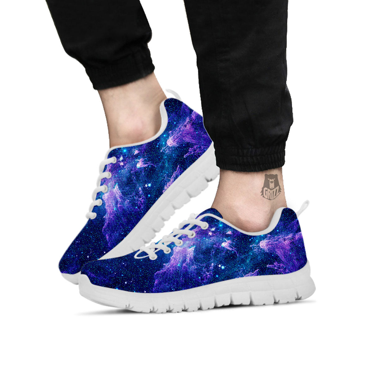 Space Deep Print White Sneaker-grizzshop