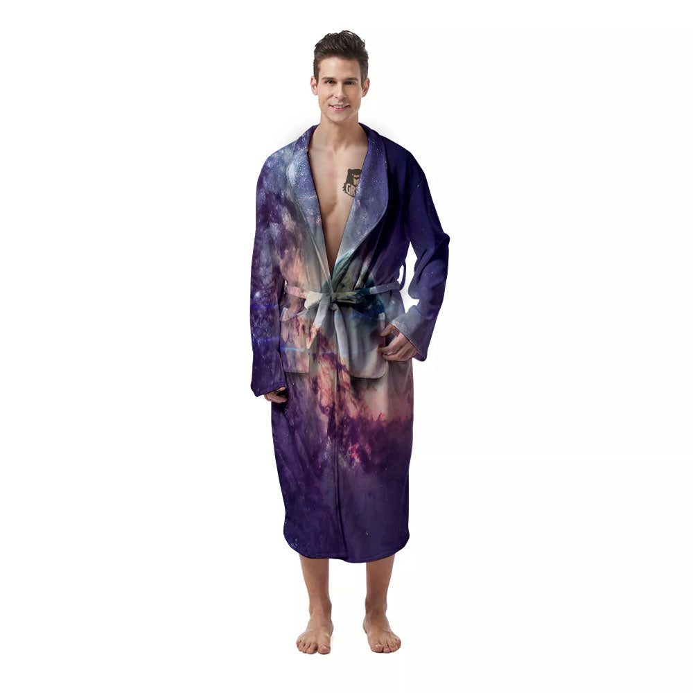 Space Endless Print Men's Robe-grizzshop