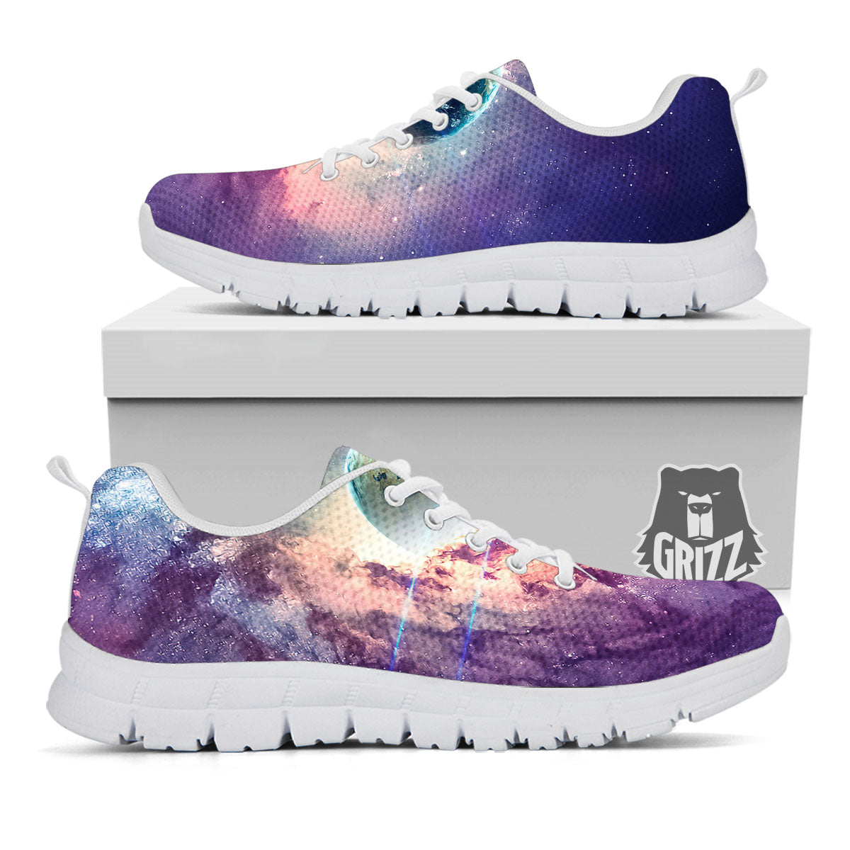 Space Endless Print White Sneaker-grizzshop