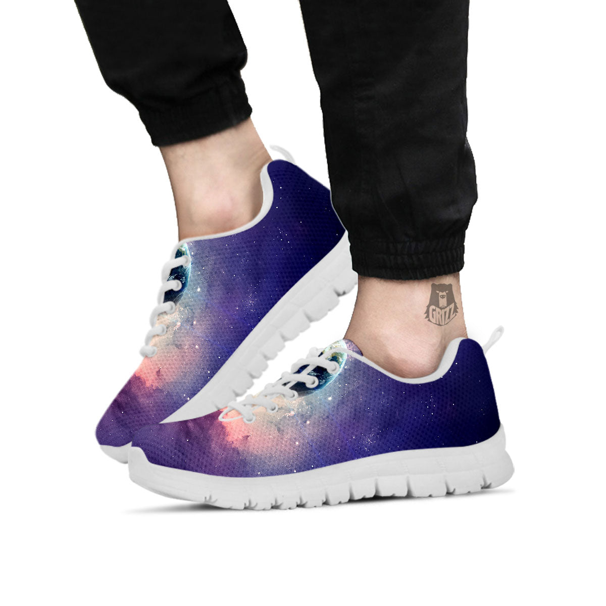 Space Endless Print White Sneaker-grizzshop