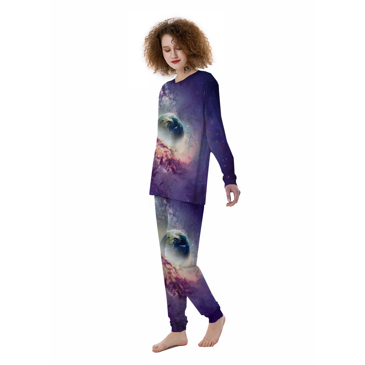 Space Endless Print Women's Pajamas-grizzshop